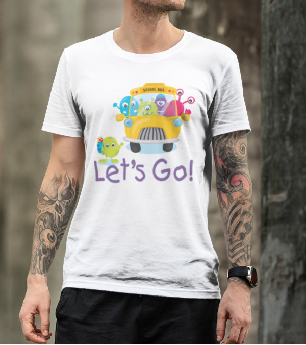 Let's Go Back To School With Colorful Monster School Bus Adventure T-Shirt