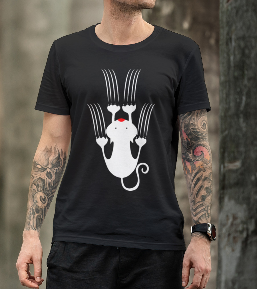 Playful Love Kitty Cats Clawing Upward T-Shirt