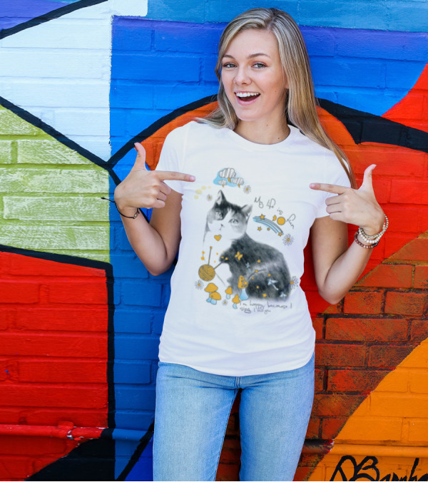 My Life Is Fun I'm Happy Because I Smile Kitty T-Shirt