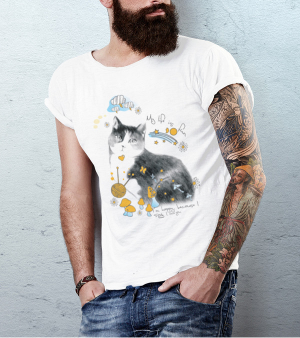 My Life Is Fun I'm Happy Because I Smile Kitty T-Shirt