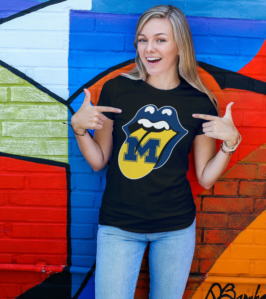 Michigan Wolverines Rolling Stones T-Shirt