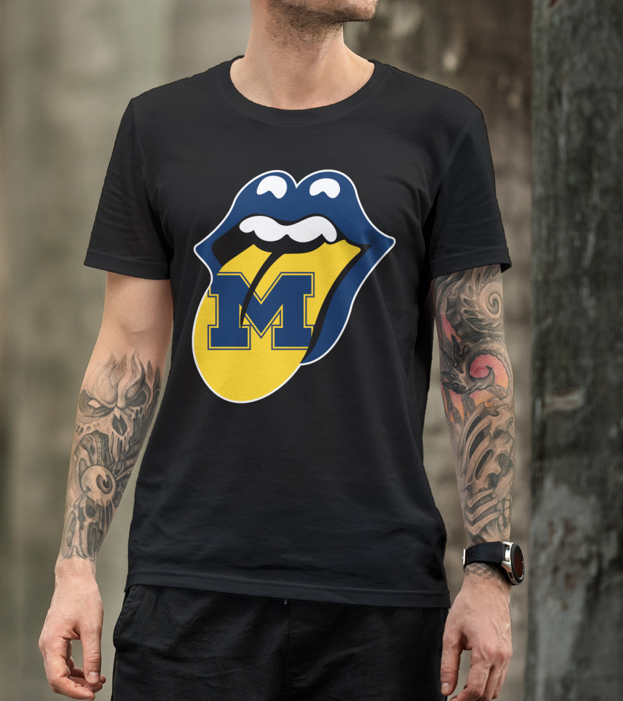 Michigan Wolverines Rolling Stones T-Shirt