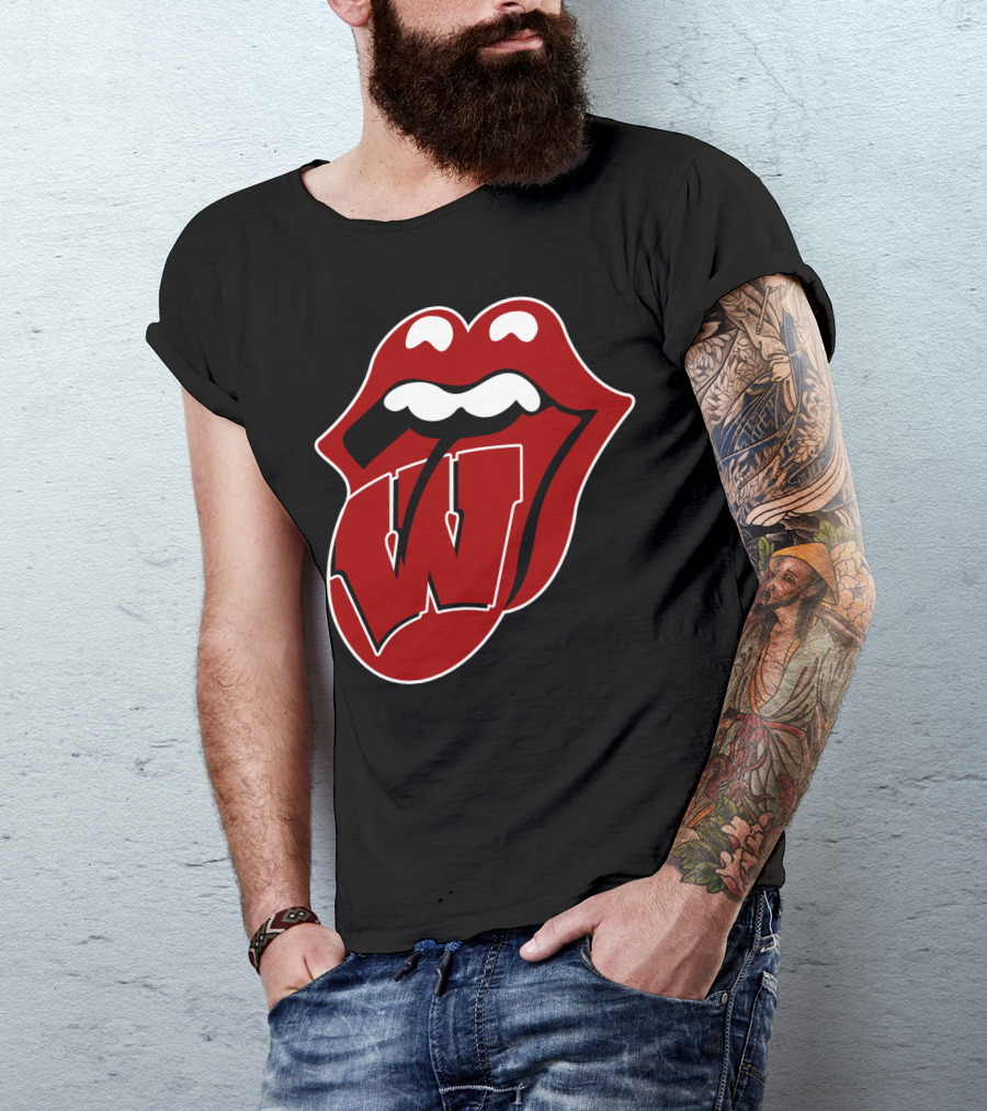 Wisconsin Badgers Rolling Stones T-Shirt