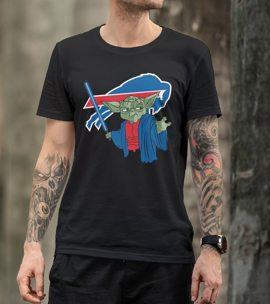 Buffalo Bills Yoda Jedi Fan Crossover T-Shirt
