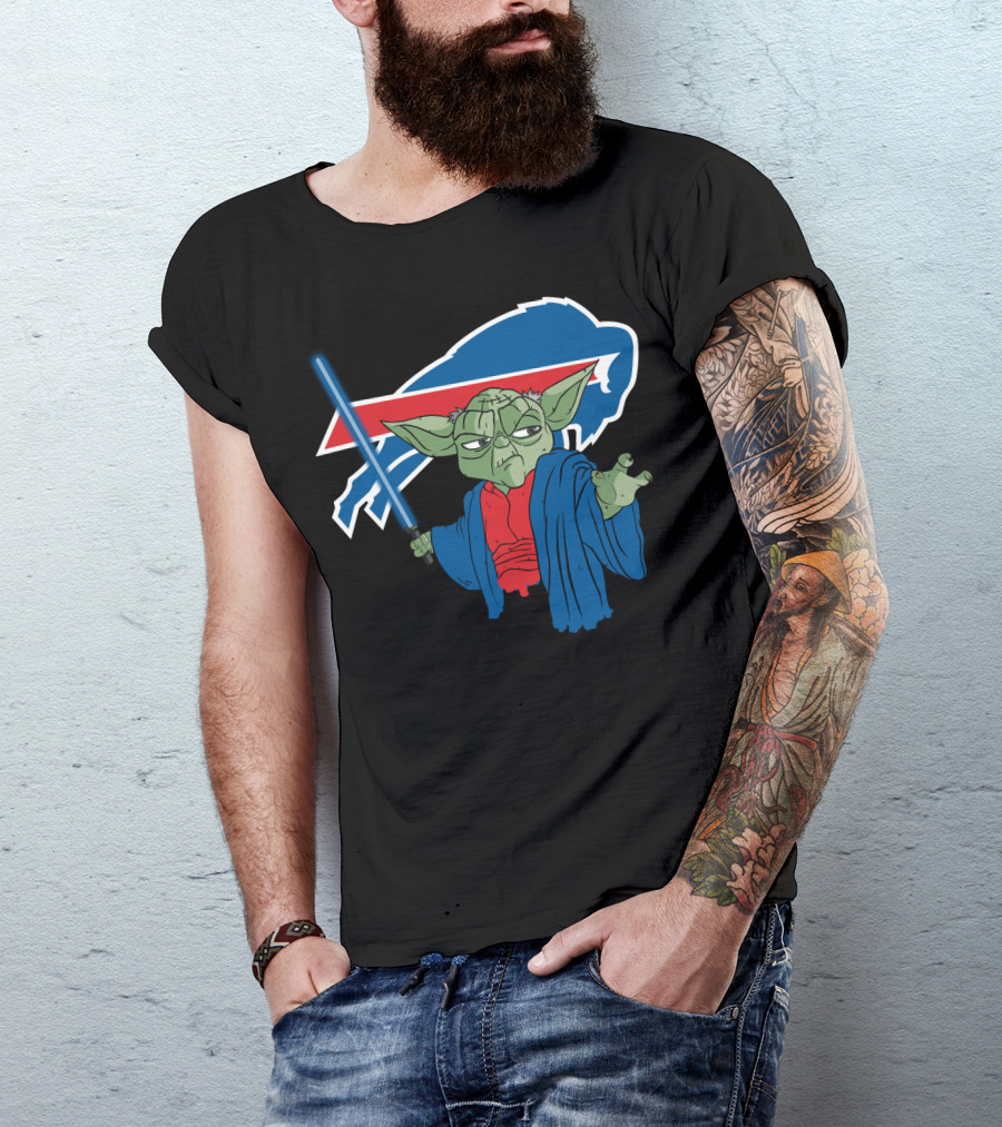 Buffalo Bills Yoda Jedi Fan Crossover T-Shirt