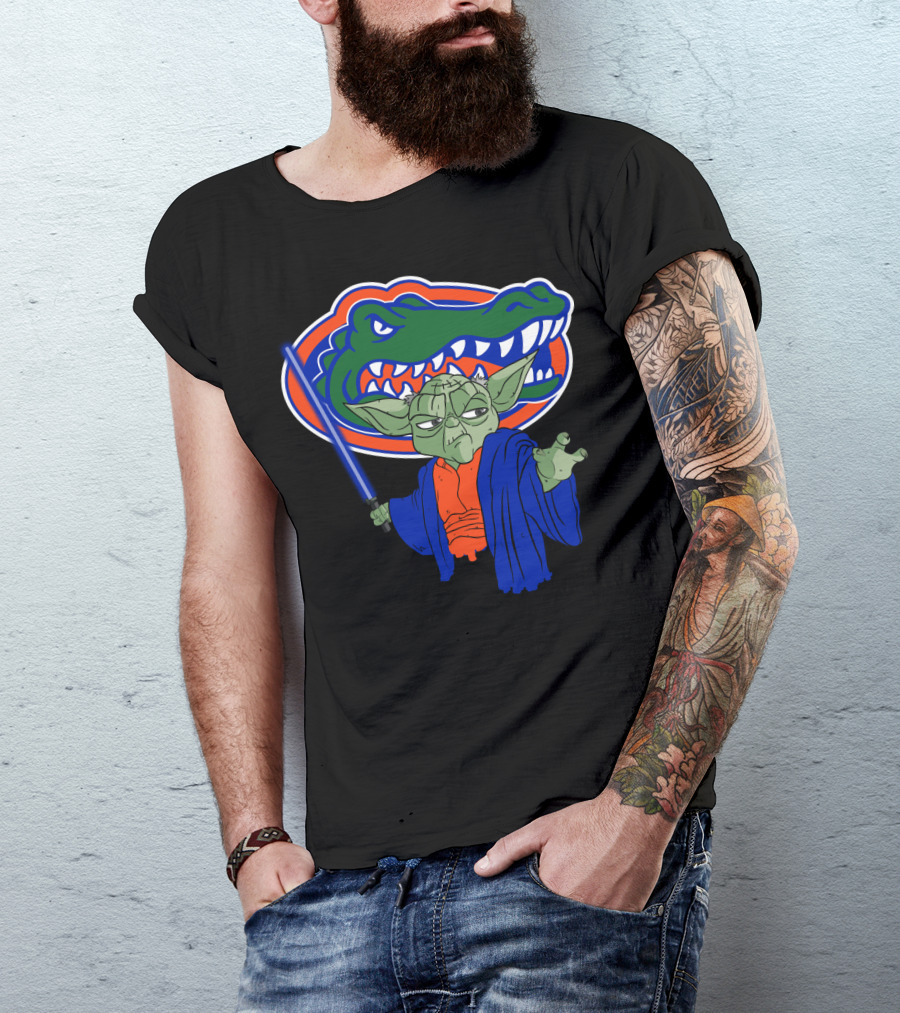 Gators Yoda Lightsaber Florida Alligator Icon Mashup T-Shirt