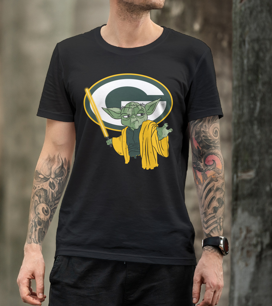 Packers Yoda Green Bay Football Star Wars Mashup T-Shirt