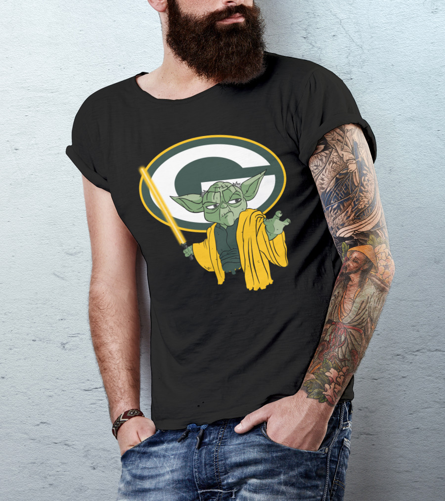 Packers Yoda Green Bay Football Star Wars Mashup T-Shirt