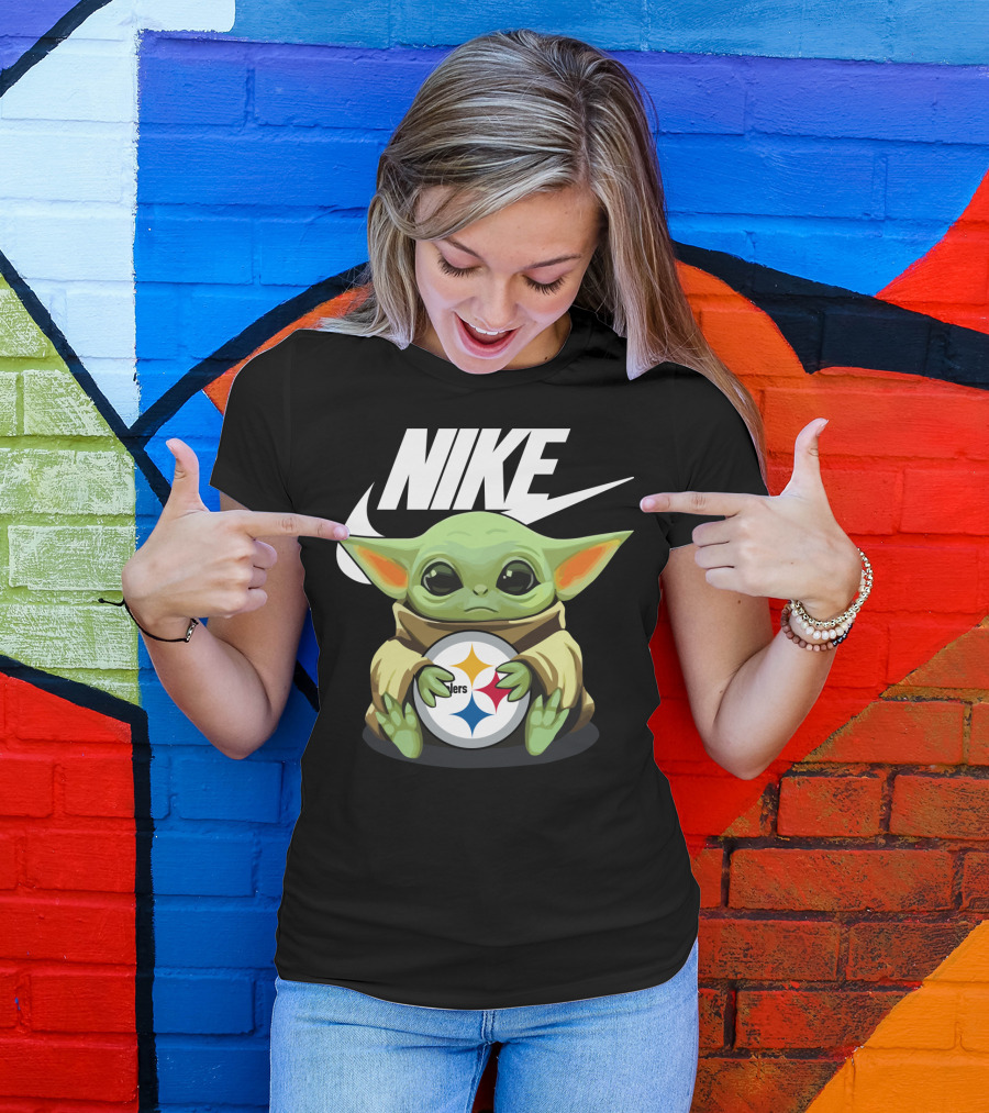 Nike Baby Yoda Steelers T-Shirt