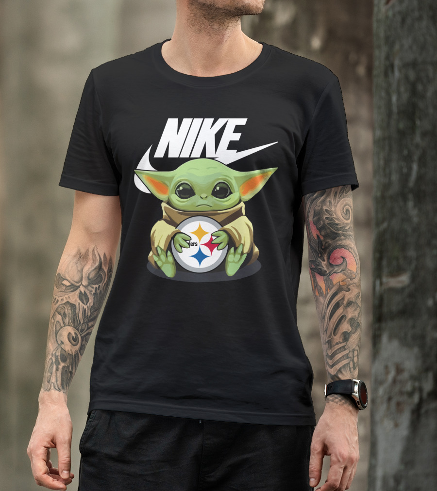 Nike Baby Yoda Steelers T-Shirt