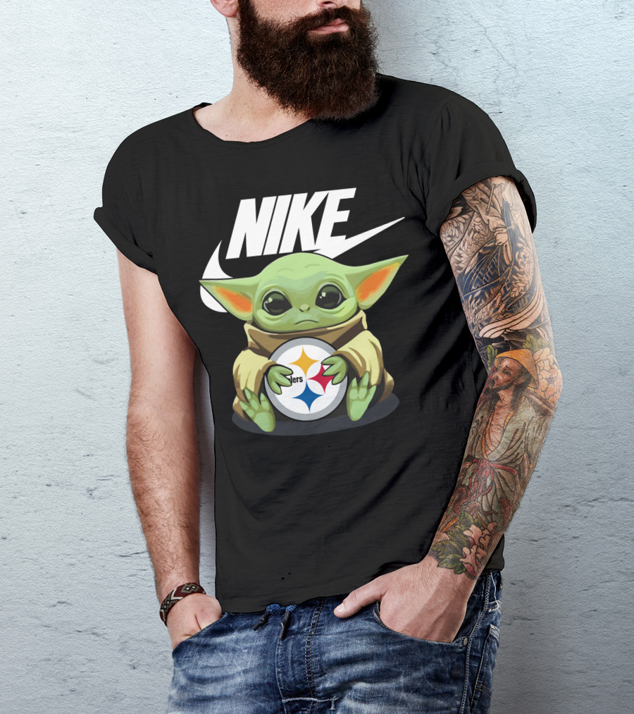 Nike Baby Yoda Steelers T-Shirt