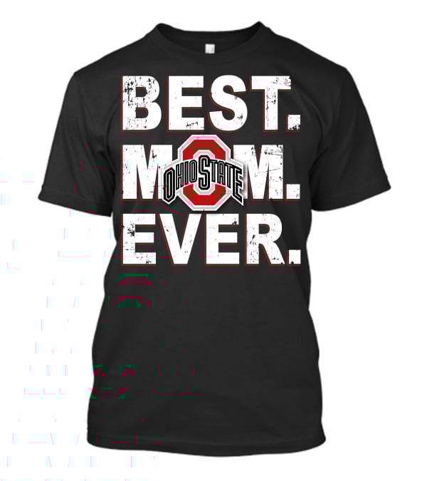 Best Mom Ever Ohio State Buckeyes Logo Block T-Shirt