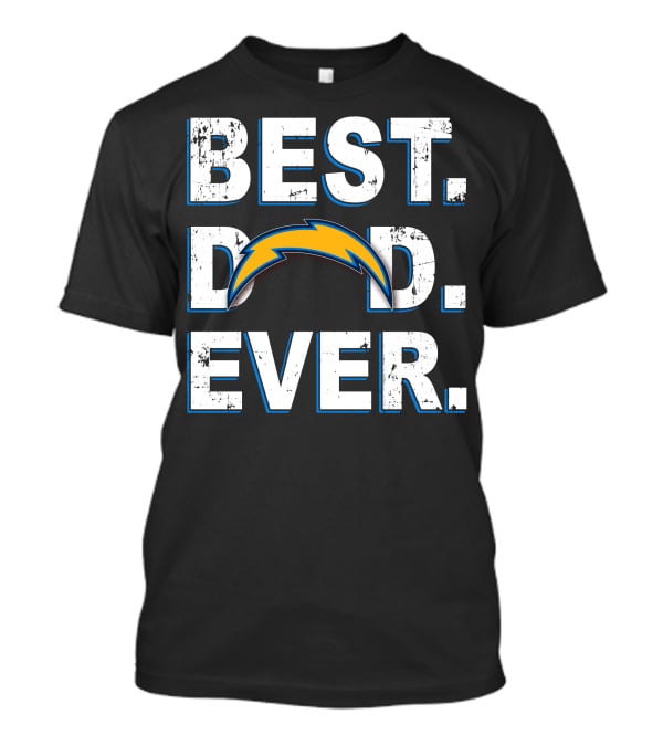 Best Dad Ever Chargers Football Fan Gear T-Shirt