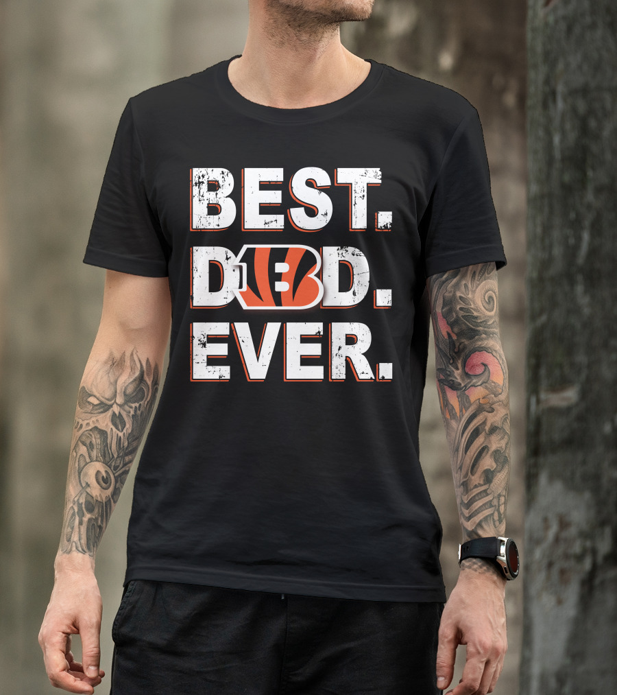 Best Dad Ever Bengals Inspired T-Shirt