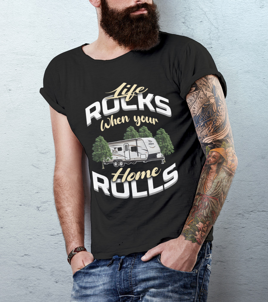 Life Rocks When Your Home Rolls Jayco Jay Flight T-Shirt