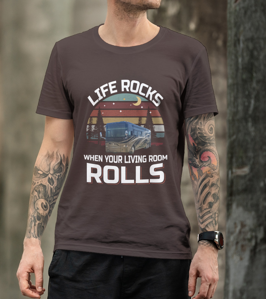 Life Rocks When Your Living Room Rolls Tiffin Motorhomes Allegro Bus T-Shirt
