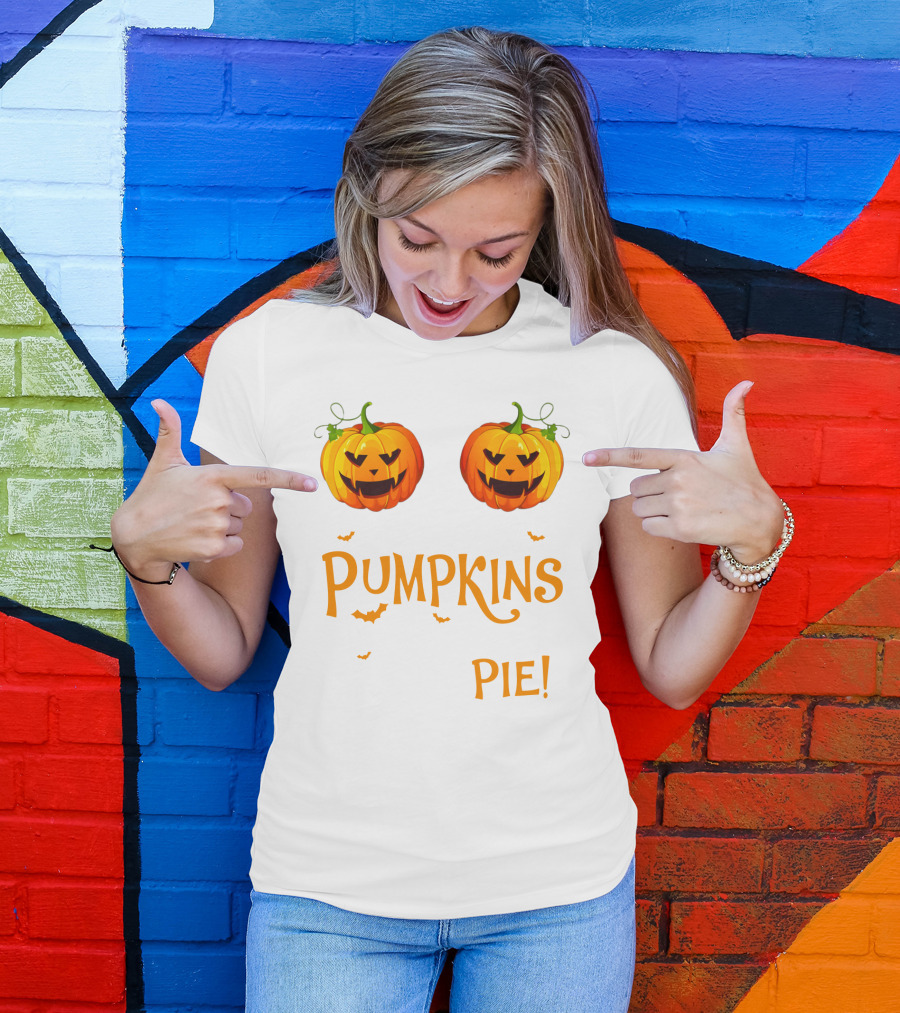 Pumpkins You Should See My Pie With Halloween Jack-O'-Lanterns And Bats T-Shirt