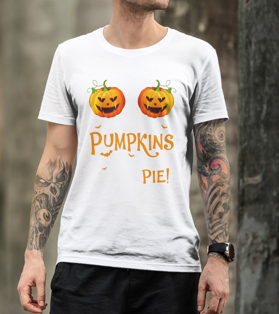 Pumpkins You Should See My Pie With Halloween Jack-O'-Lanterns And Bats T-Shirt