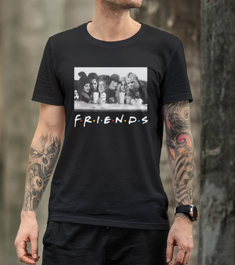 Friends Horror Hocus Pocus Michael Myers Freddy Krueger Jason Voorhees T-Shirt