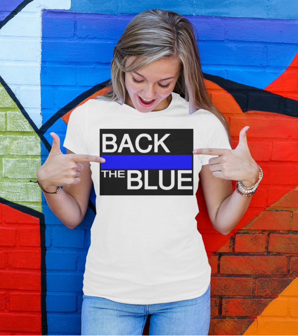 BACK THE BLUE Vertical Blue Stripe T-Shirt