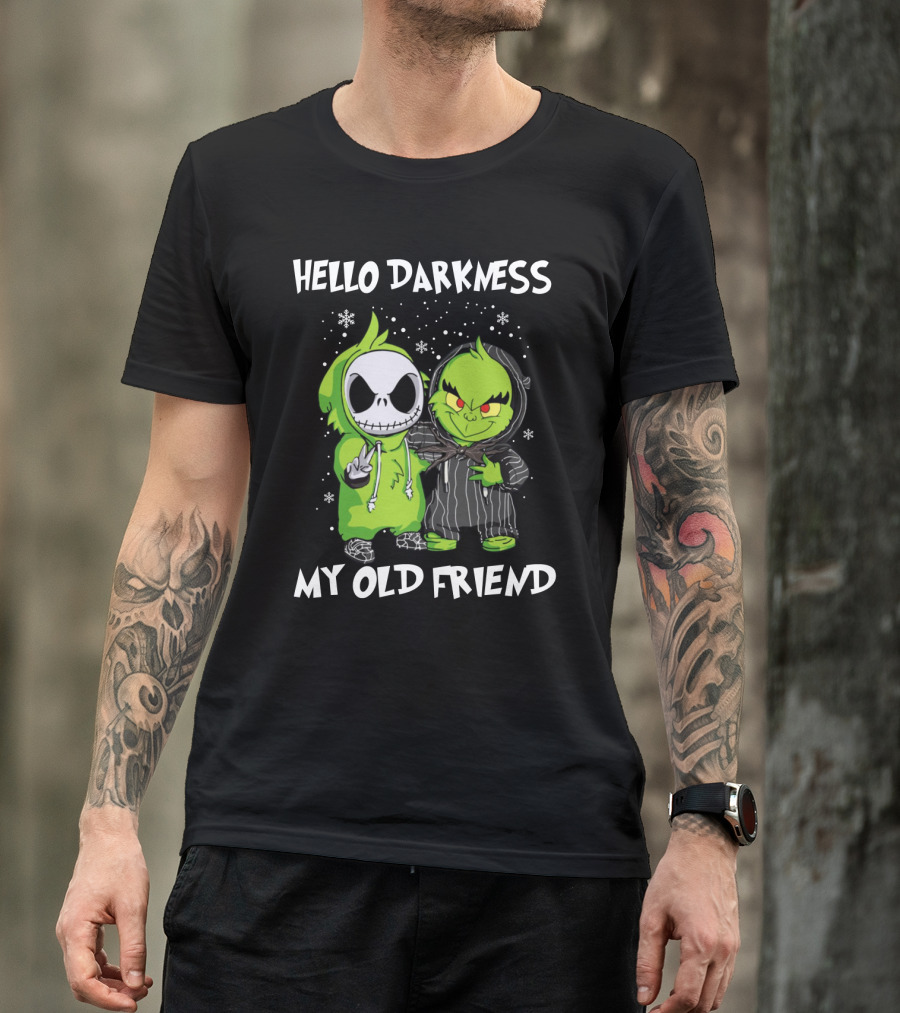 Hello Darkness My Old Friend Baby Jack And Grinch T-Shirt