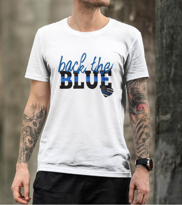Back The Blue Thin Blue Line Heart T-Shirt