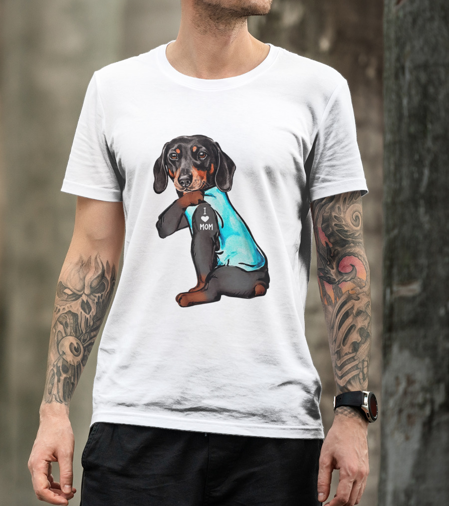 Dachshund I Love Mom T-Shirt