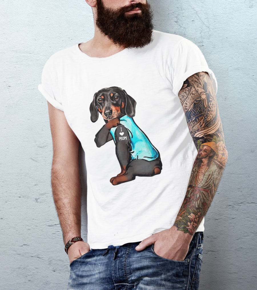 Dachshund I Love Mom T-Shirt