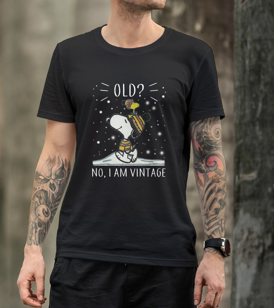 Snoopy And Woodstock Old? No, I Am Vintage T-Shirt