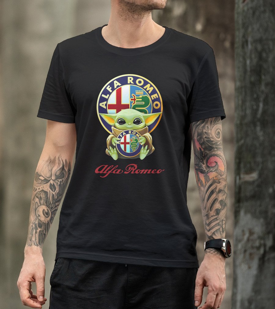 Baby Yoda Alfa Romeo Hug Emblem T-Shirt