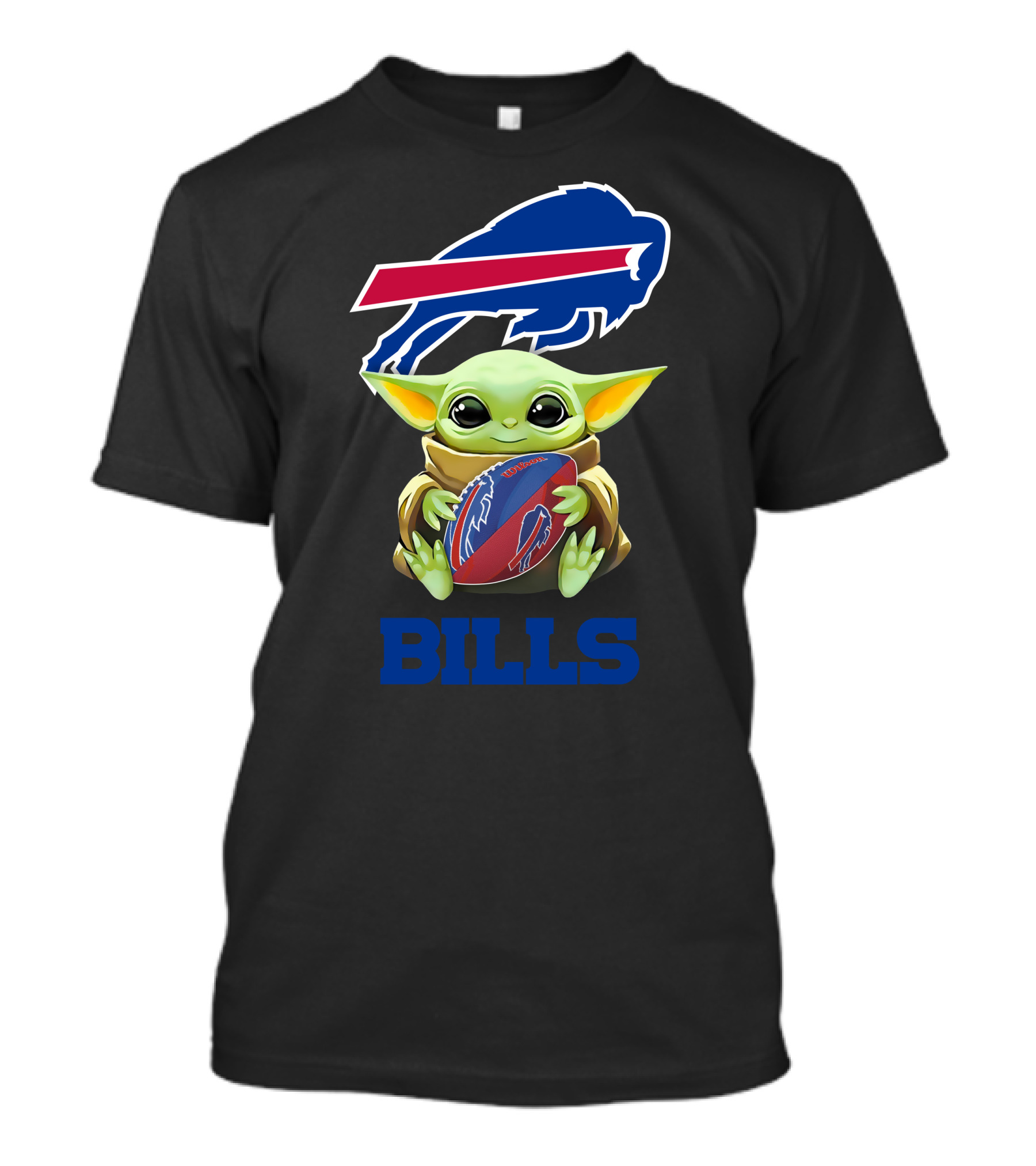 Baby Yoda Buffalo Bills Football Hug Tailgate T-Shirt