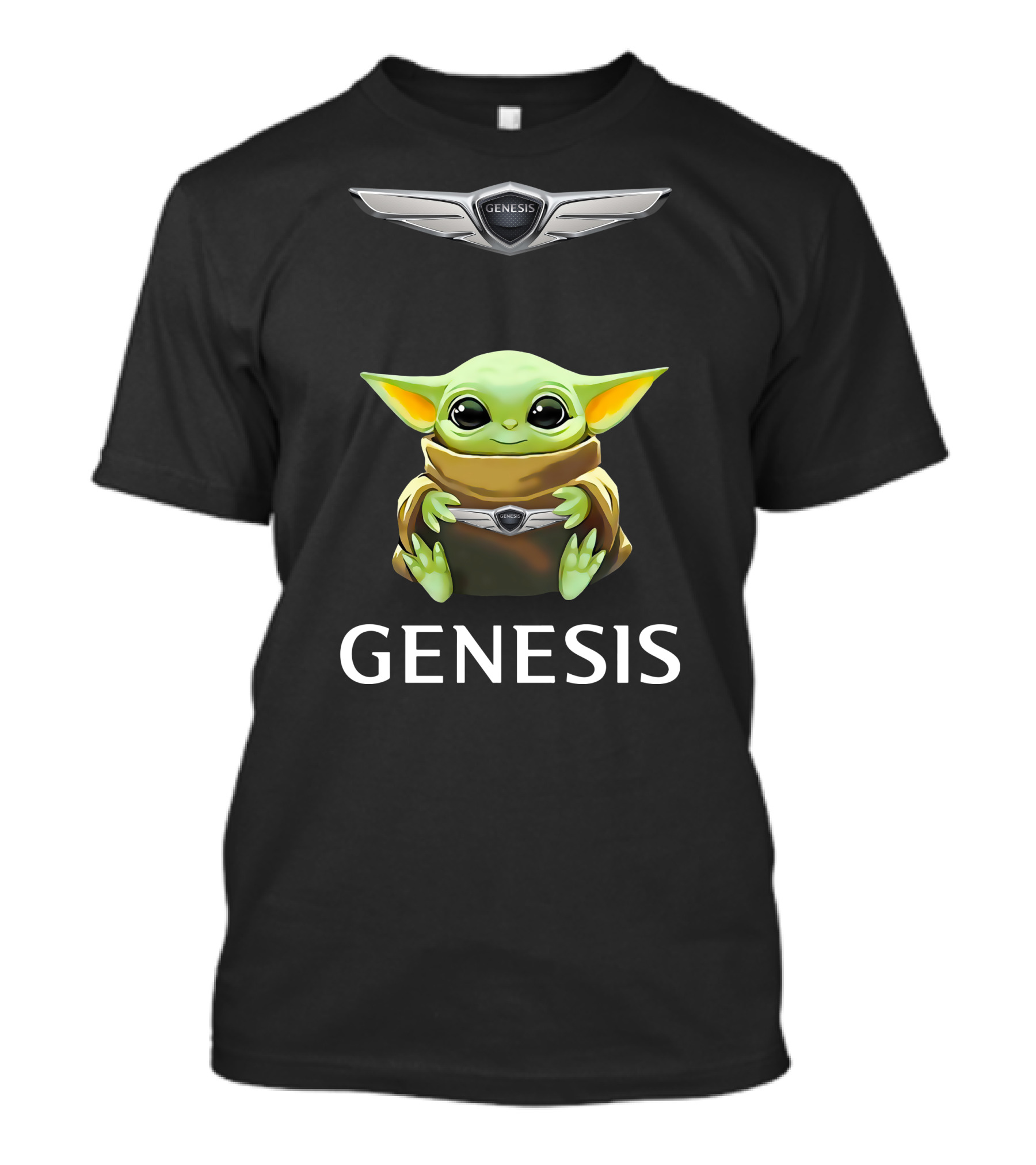 Genesis Emblem Baby Yoda Hug T-Shirt