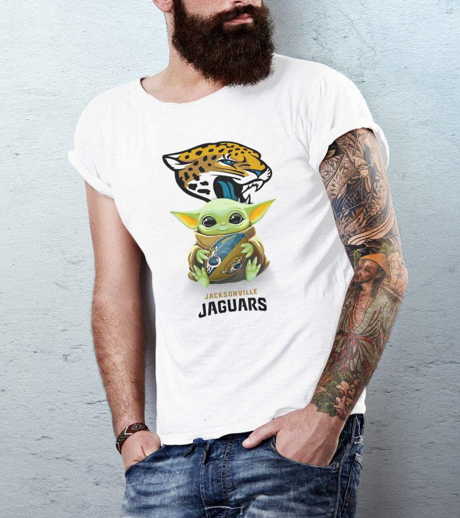 Baby Yoda Jacksonville Jaguars Football Hug T-Shirt