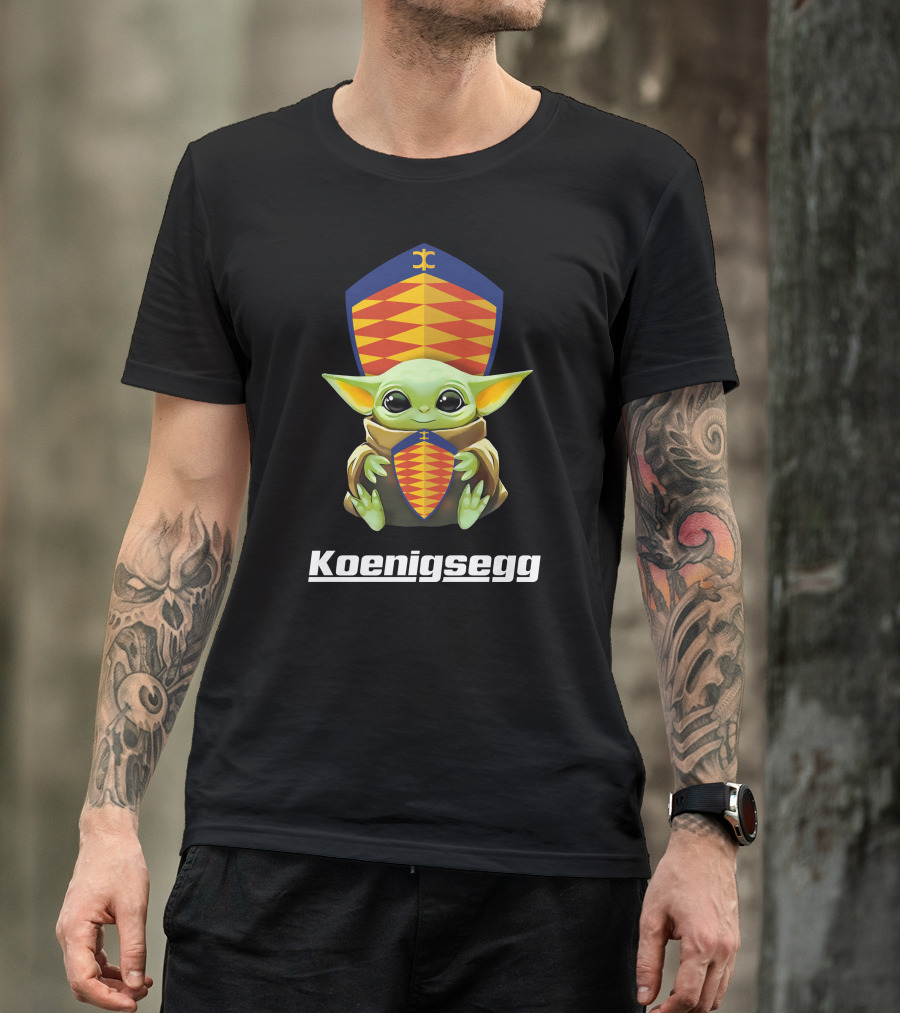 Koenigsegg Baby Yoda Shield Embrace T-Shirt
