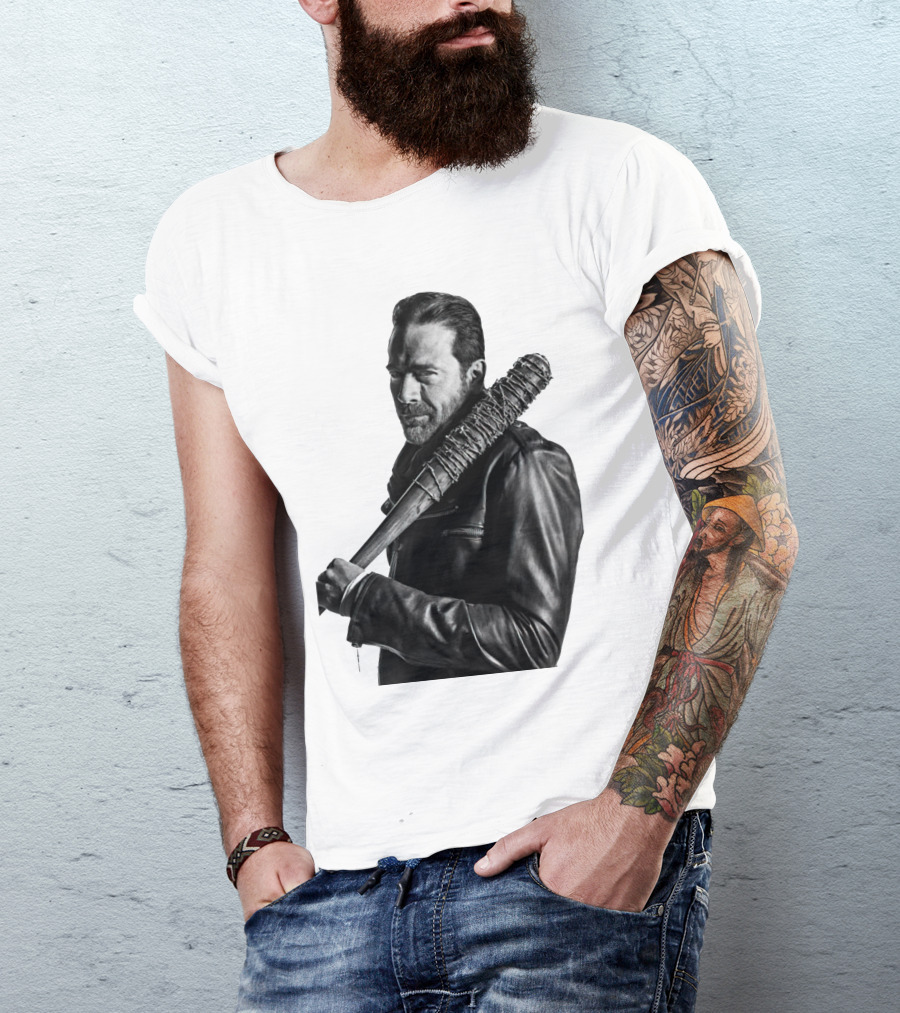 Jeff Negan Walking Dead Lucille Bat Iconic Image T-Shirt