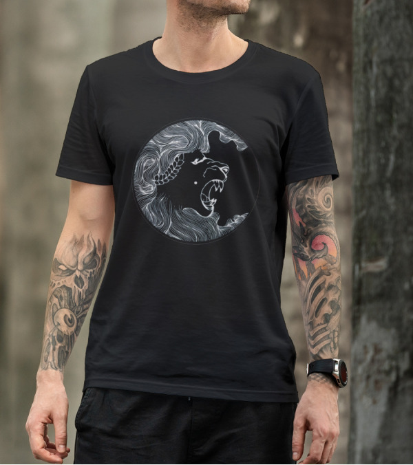 Madeon Merch Fierce Line Art Lion Head T-Shirt