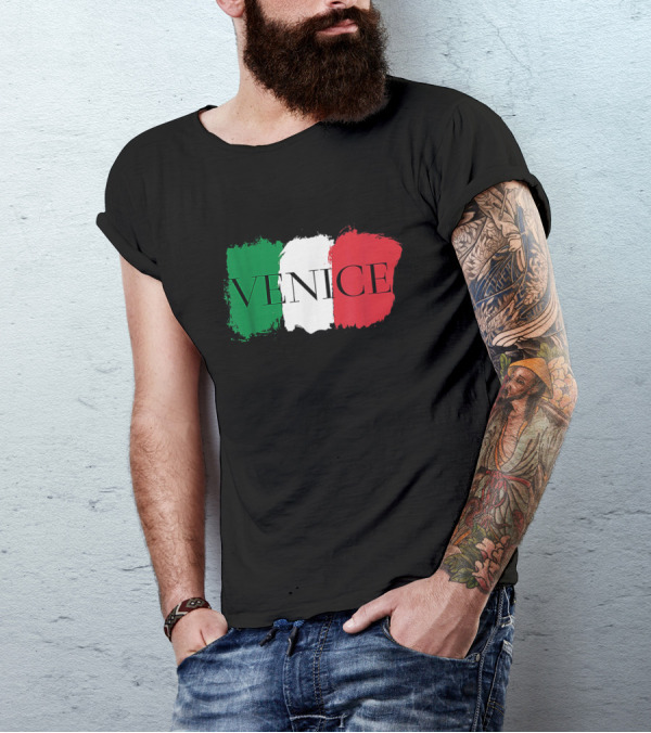Venice Italy With Italian Flag Colors T-Shirt
