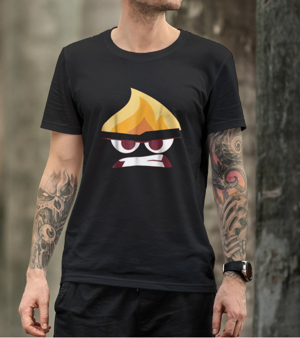 Disney Pixar Inside Out Character Anger Fiery Face Expression T-Shirt