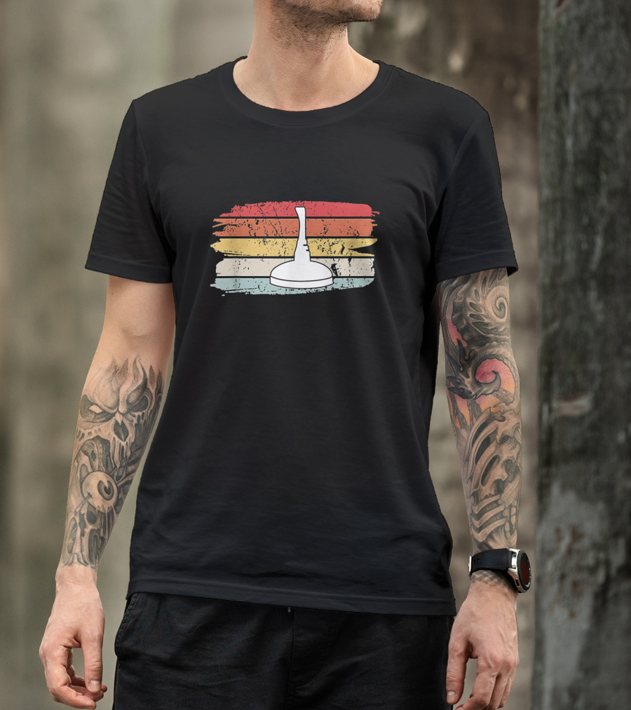 Vintage Eisstockschießen Geschenk Stockschützen Retro T-Shirt