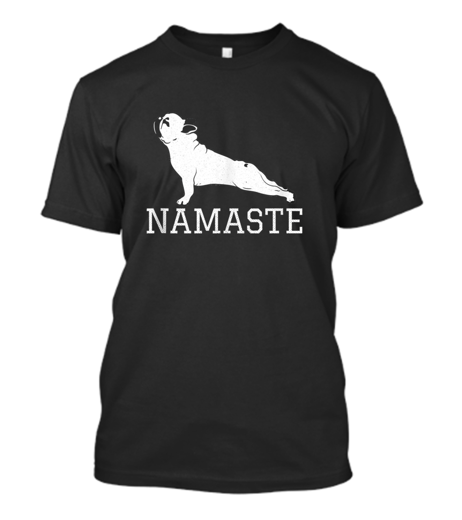 Namaste French Bulldog Yoga Pose Humor T-Shirt