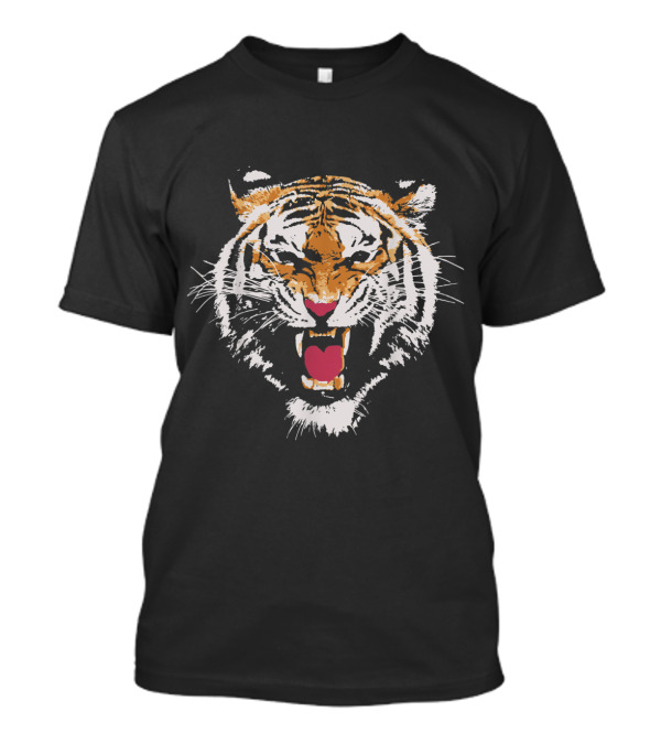 Tiger Head Roaring Wild 80s Style Iconic T-Shirt