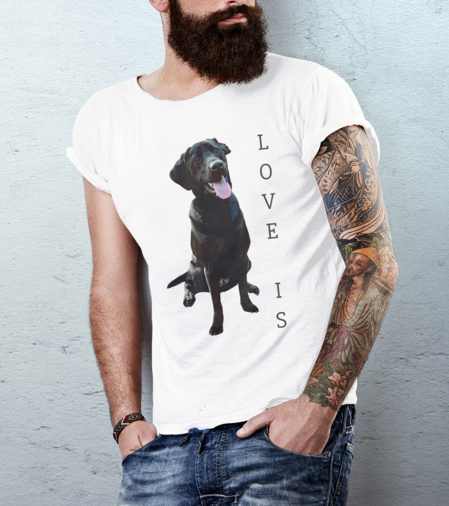 Labrador Retriever Black Lab Dog Love Is Mom Women Men Kids T-Shirt