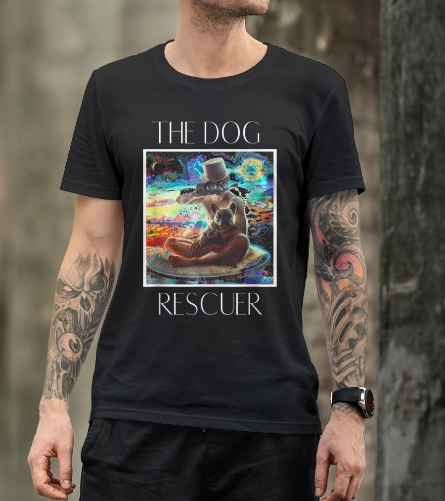 The Dog Rescuer Futuristic Animal Rescue Team Visionary Universe Journey T-Shirt