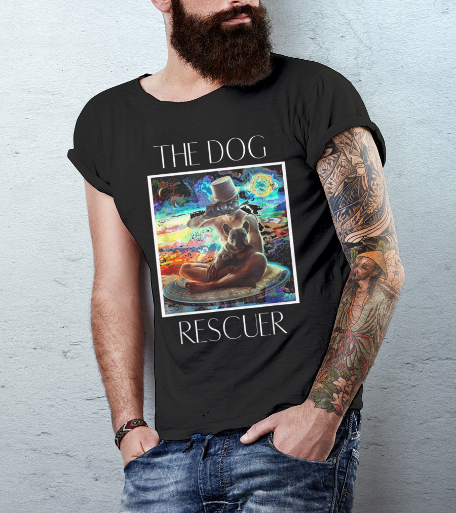 The Dog Rescuer Futuristic Animal Rescue Team Visionary Universe Journey T-Shirt