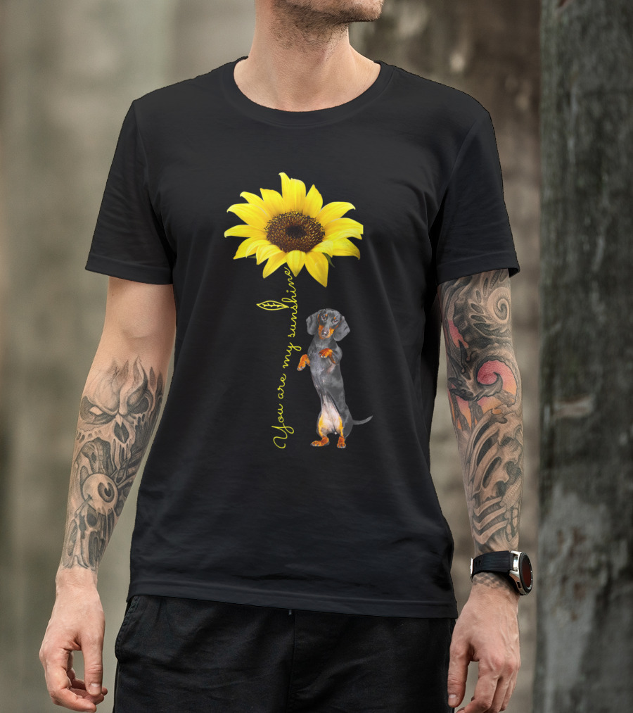 You Are My Sunshine Dachshund Doxie Mom Mother Day Sunflower T-Shirt
