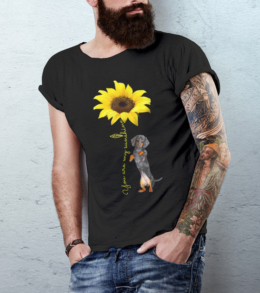 You Are My Sunshine Dachshund Doxie Mom Mother Day Sunflower T-Shirt