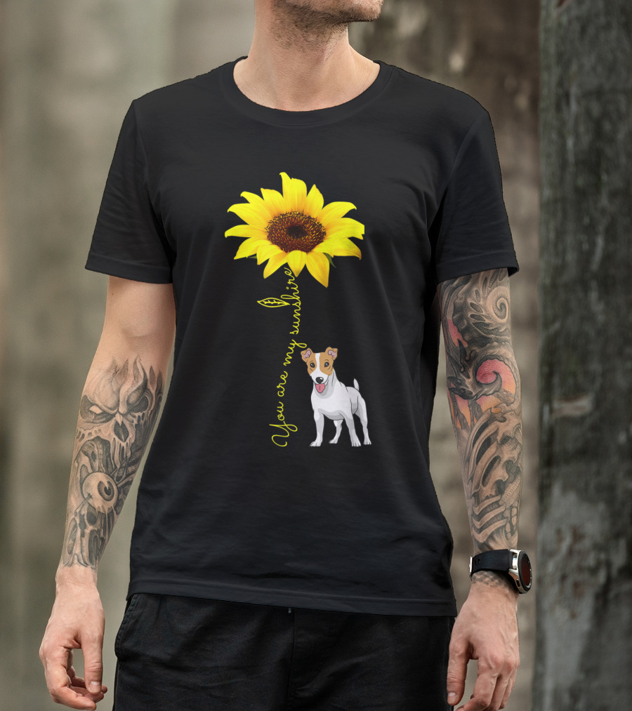 You Are My Sunshine Sunflower Jack Russell T-Shirt