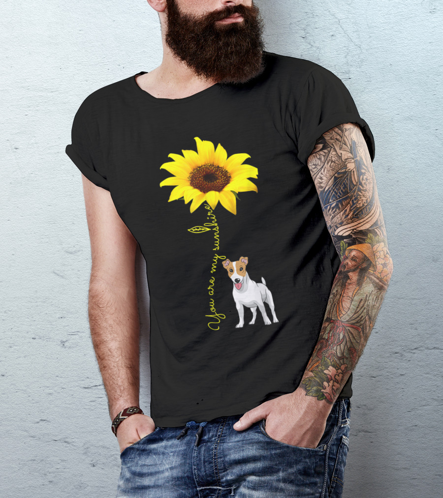 You Are My Sunshine Sunflower Jack Russell T-Shirt