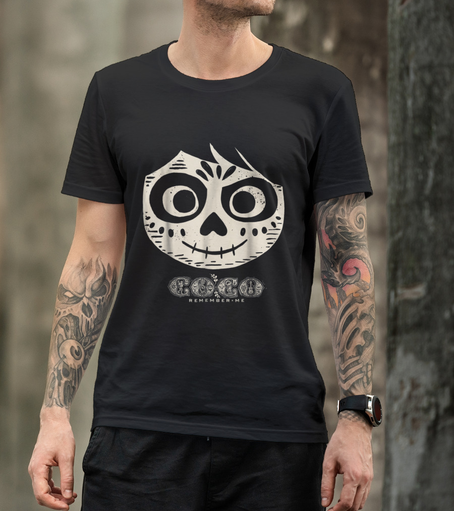 Coco Remember Me Skeleton Face Miguel Disney Pixar T-Shirt