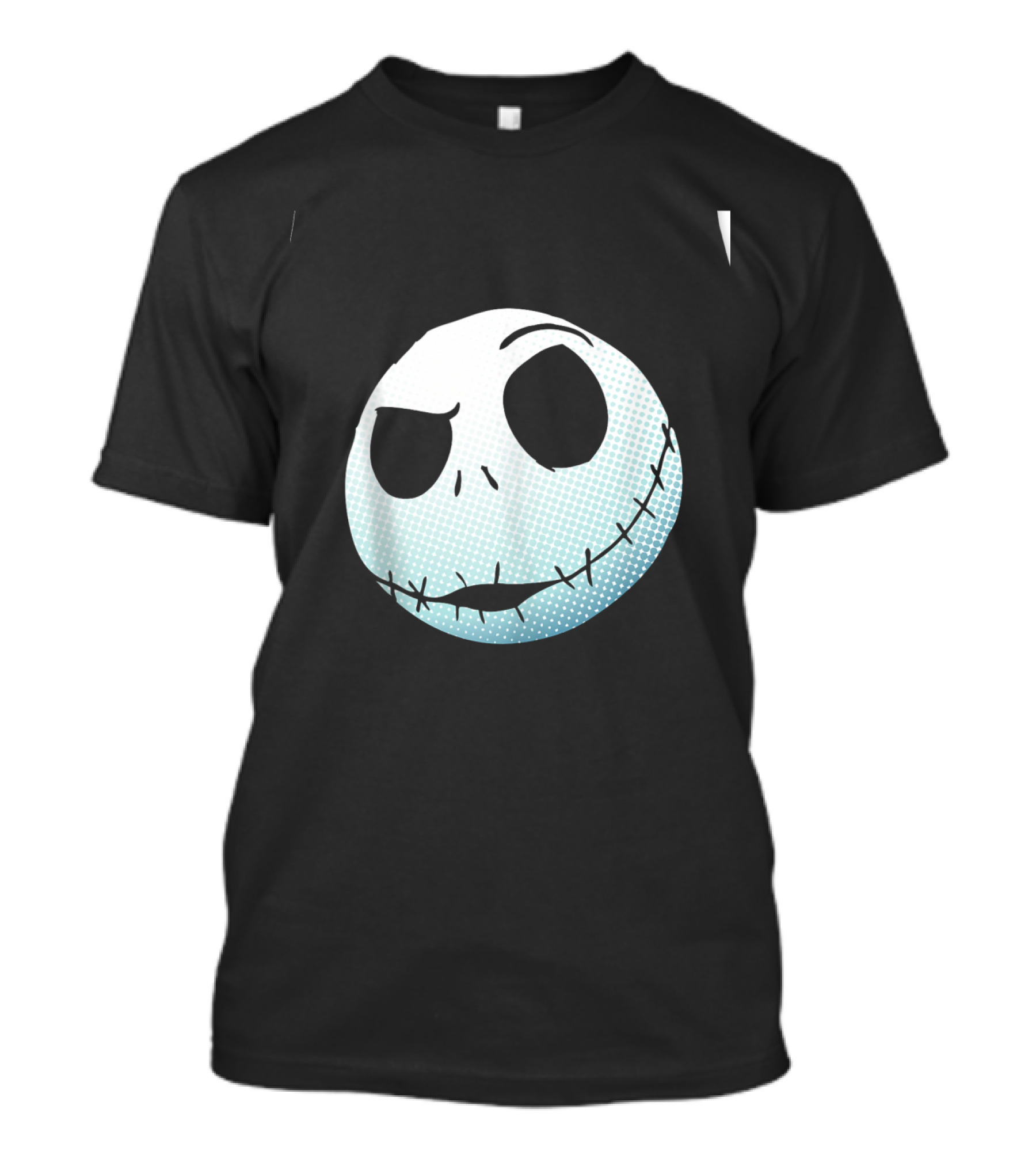 Disney Nightmare Before Christmas Jack Skellington White Smiling Face T-Shirt